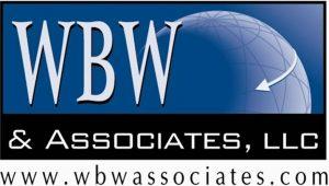 Logo of WBW Associates with a globe design.